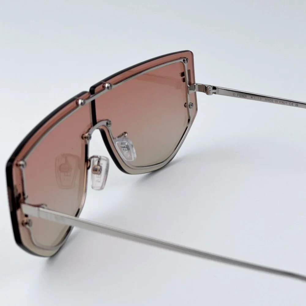 Fendi FE40096U 16T FENDI FIRST CRYSTAL BRAND NEW Sunglasses Palladium Unisex - Picture 8 of 12